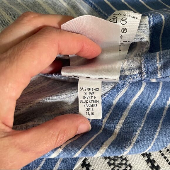 GAP Blue Knee Length Y2K Fit & Flare Sleeveless Dress sz 0 Preppy Fishermancore - Picture 16 of 16